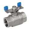 Ball valve Type: 7752 Stainless steel/PTFE Full bore Butterfly handle 1000 PSI WOG Internal thread (BSPP) 1/4" (8)